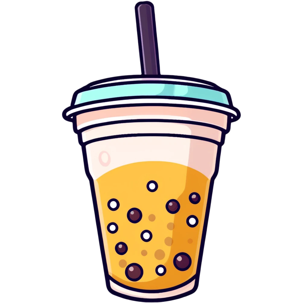 bubble tea with tapioca pearls emoji