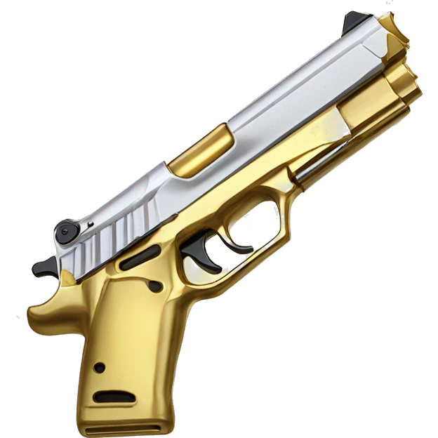 50 caliber gold plated desert deagle pistols emoji