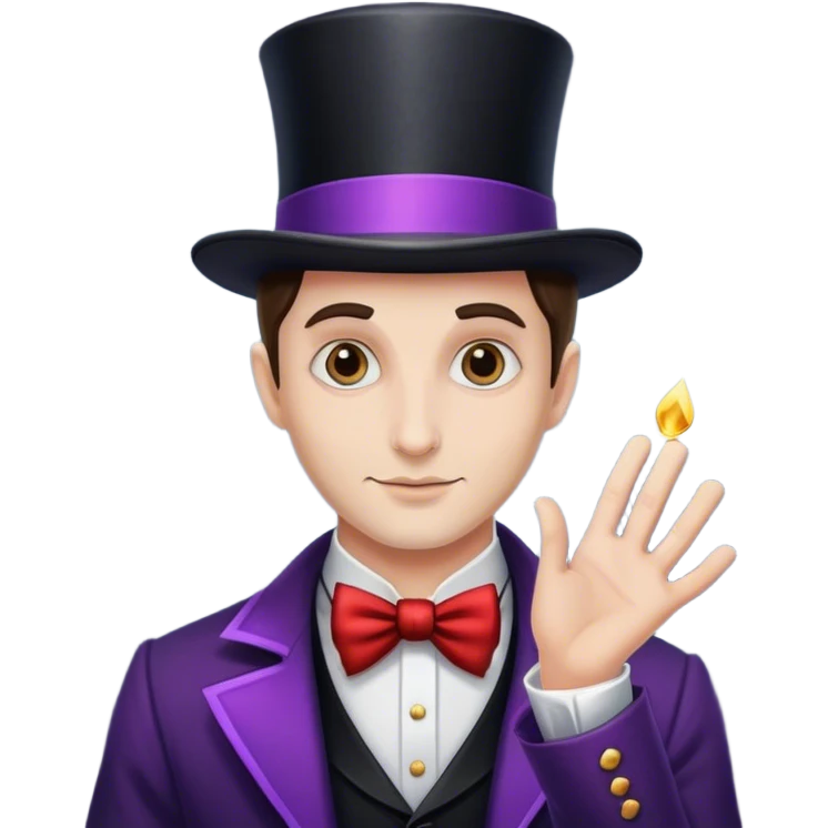 Magician disappearing emoji
