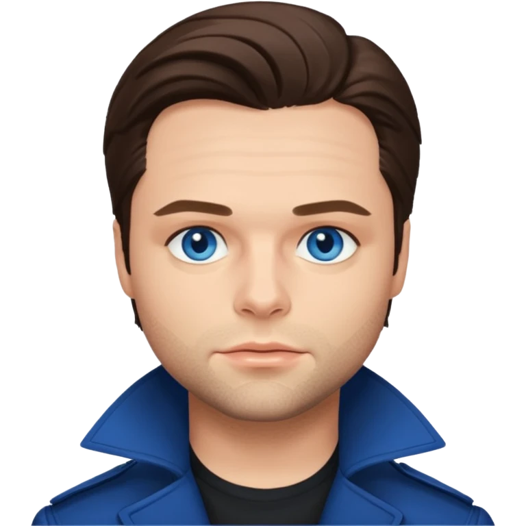 Sebastian Stan with blue eyes emoji