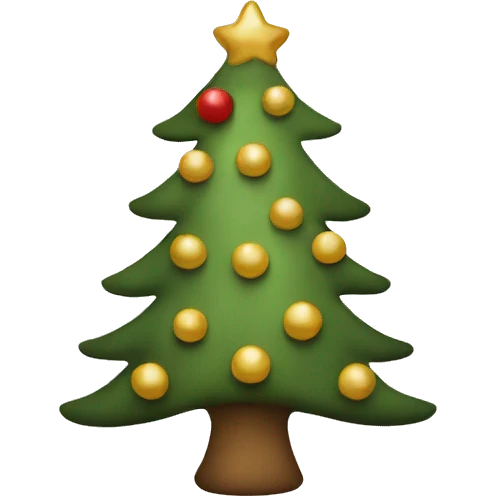 Christmas tree beige emoji