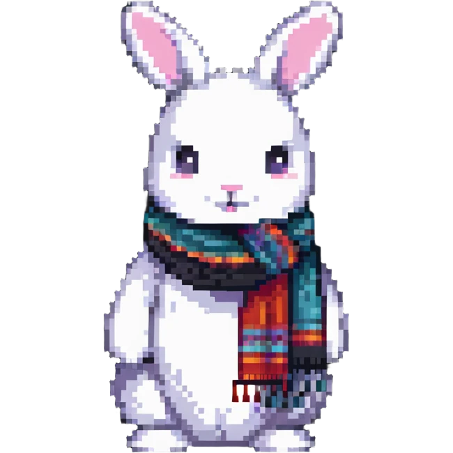 Bunny with a scarf emoji