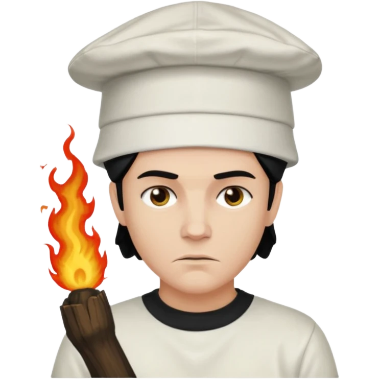 Make Dustin Henderson from Stranger Things with helfire club shirt and thinking cap emoji