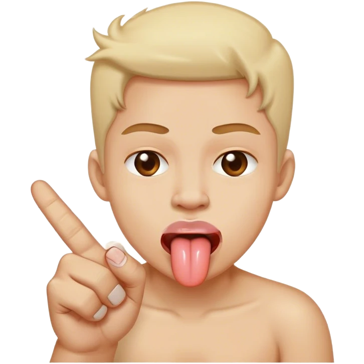Middle finger tounge out  emoji