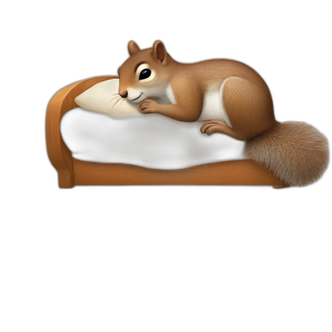 the squirrel is sleeping emoji