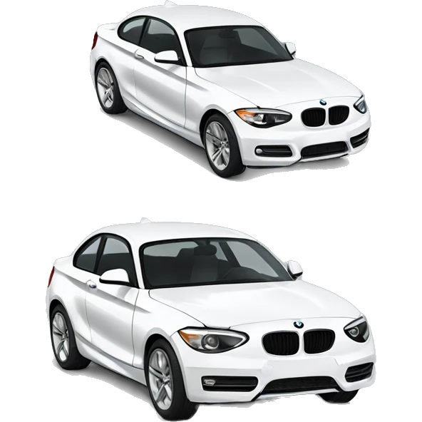 White bmw 118 emoji