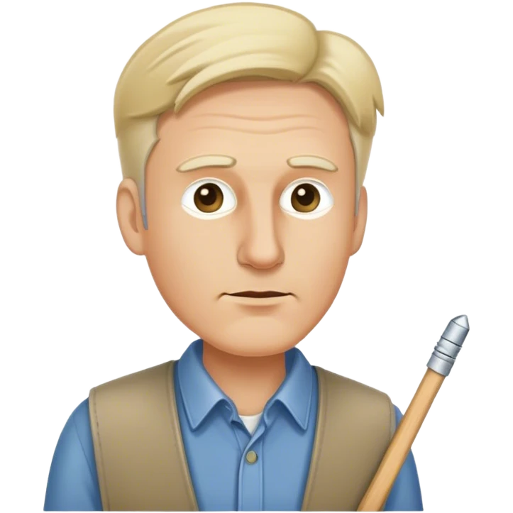 walking white man wearing clothes pin on nose emoji