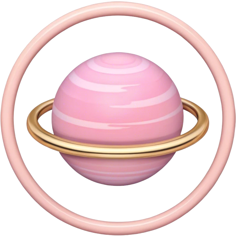 pastel pink  planet with rings emoji