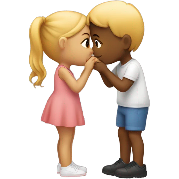 Girl and boy kissing emoji