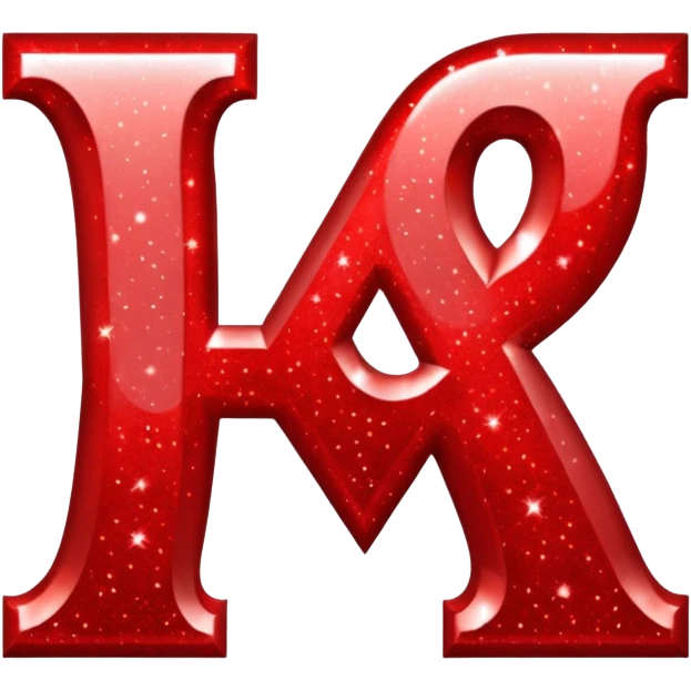 The word fox in red sparkly letters emoji