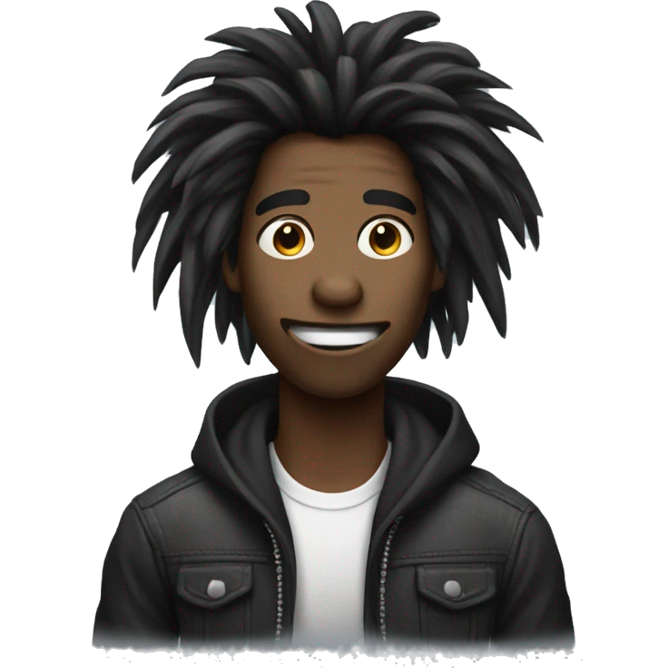 Zoombie de cabelo preto e franja emoji