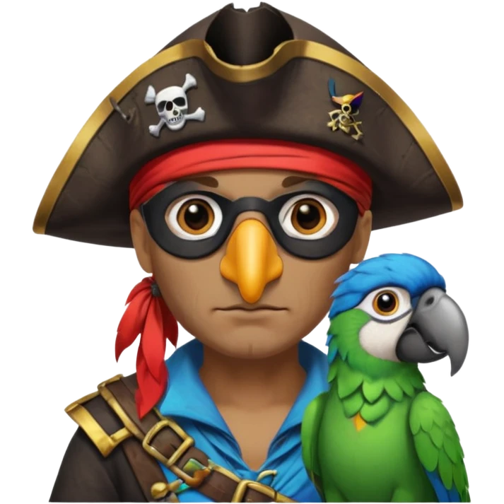 pirate and parrot emoji