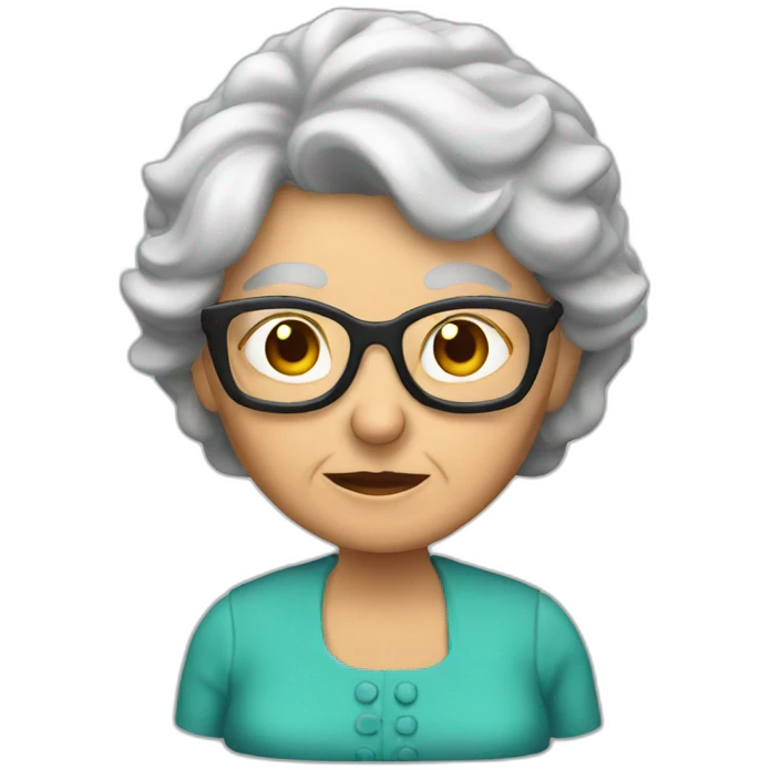 Granny with guns emoji