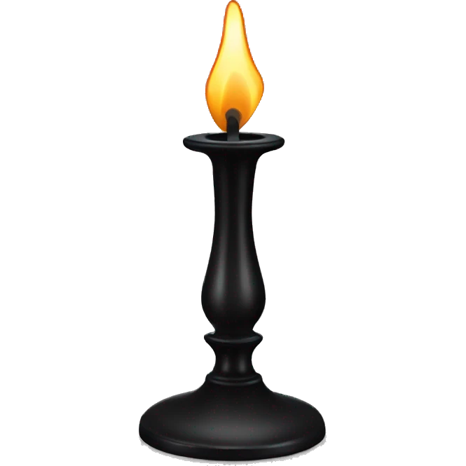 Black Candlestick with candle emoji