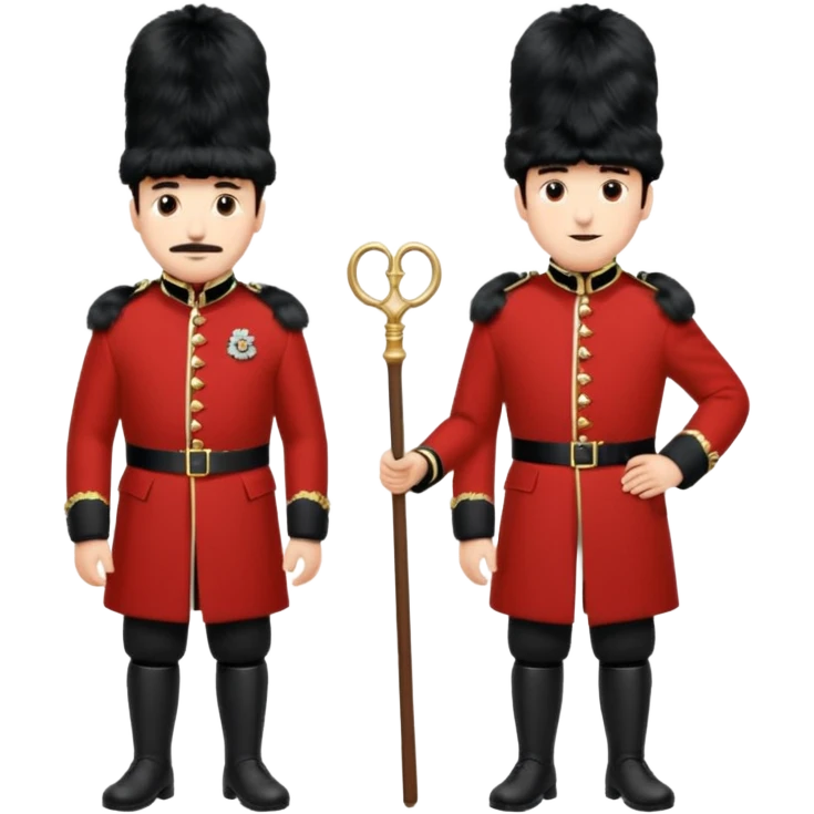 two male british guards emoji