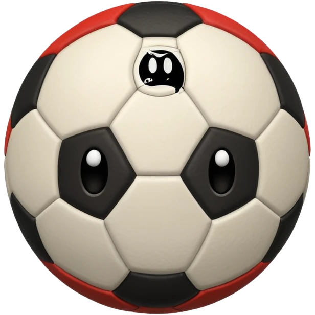 BALON DE FUTBOL CON CARAS MIEDO emoji
