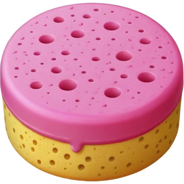 wet round pink sponge emoji