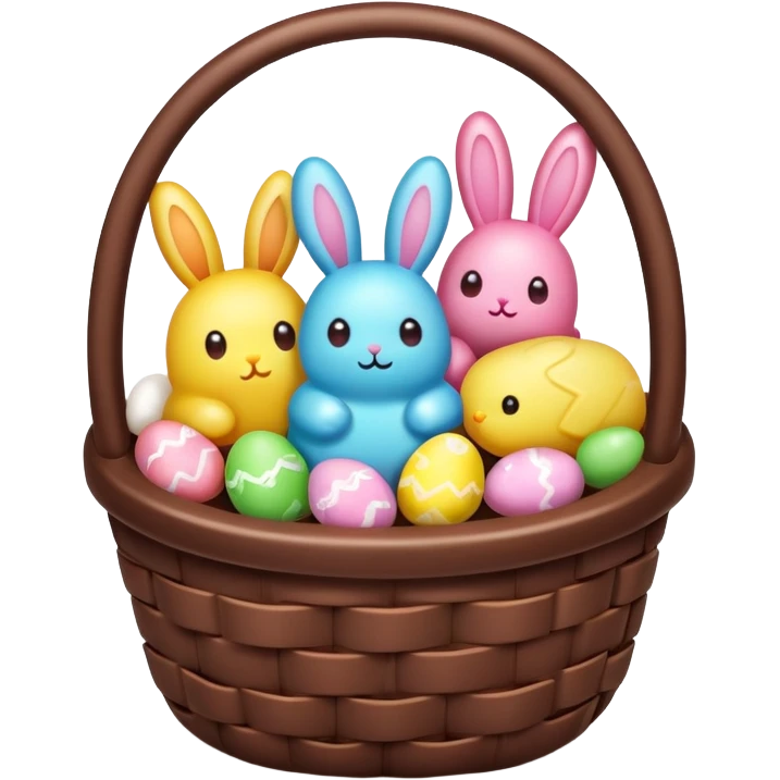  peeps marshmallow easter candy basket kawaii chocolate bunny jelly bean eggs emoji