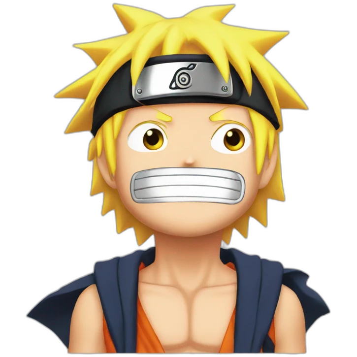Naruto embrasse luffy emoji
