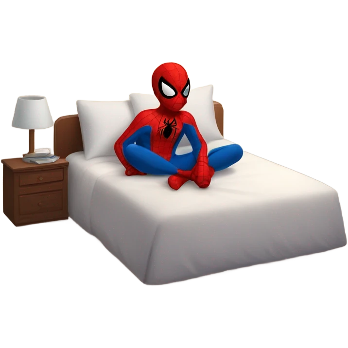spider man sleeping bed cute  emoji