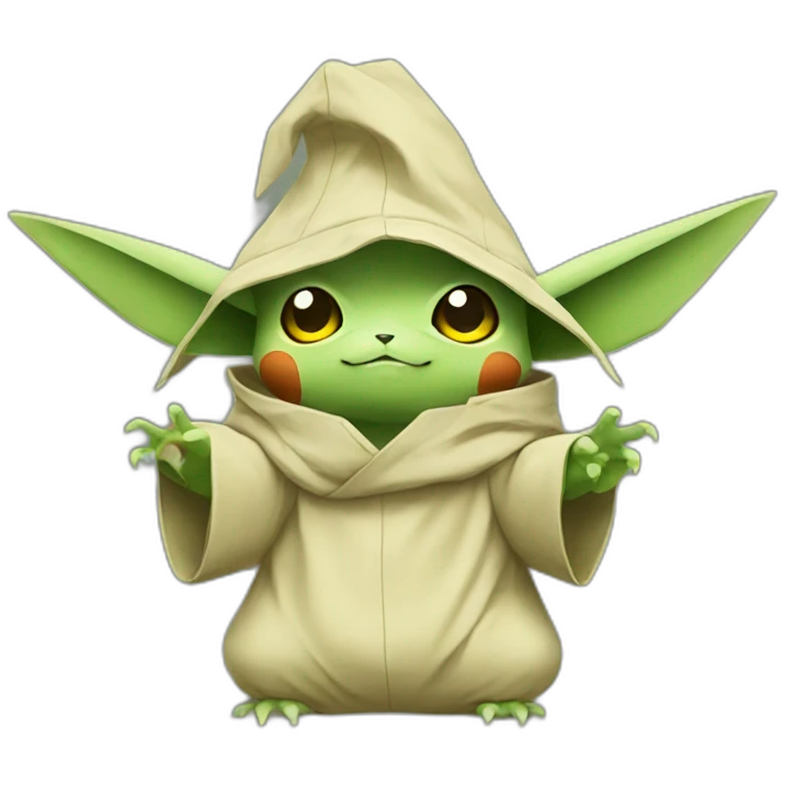Pikachu fusion yoda emoji