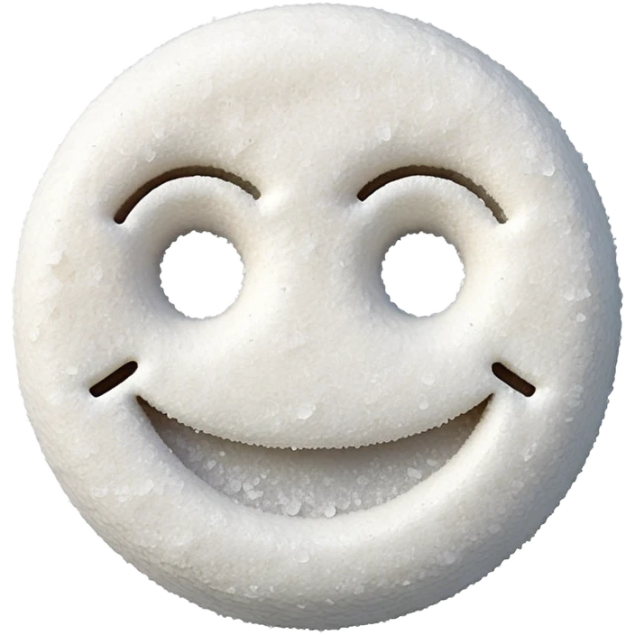 smiley face with a pile of salt emoji