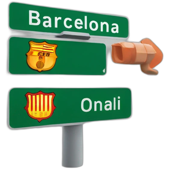 Metro sign "Barcelona" emoji