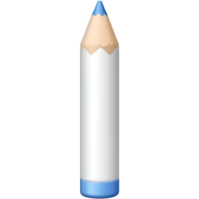 white colored pencil with a sharp tip emoji