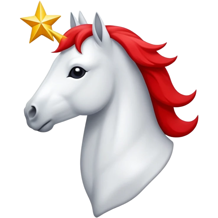 Cavalo vermelho com uma estrela branca nas testa  emoji