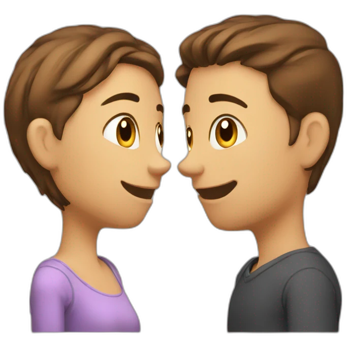 Chat presque amoureux emoji