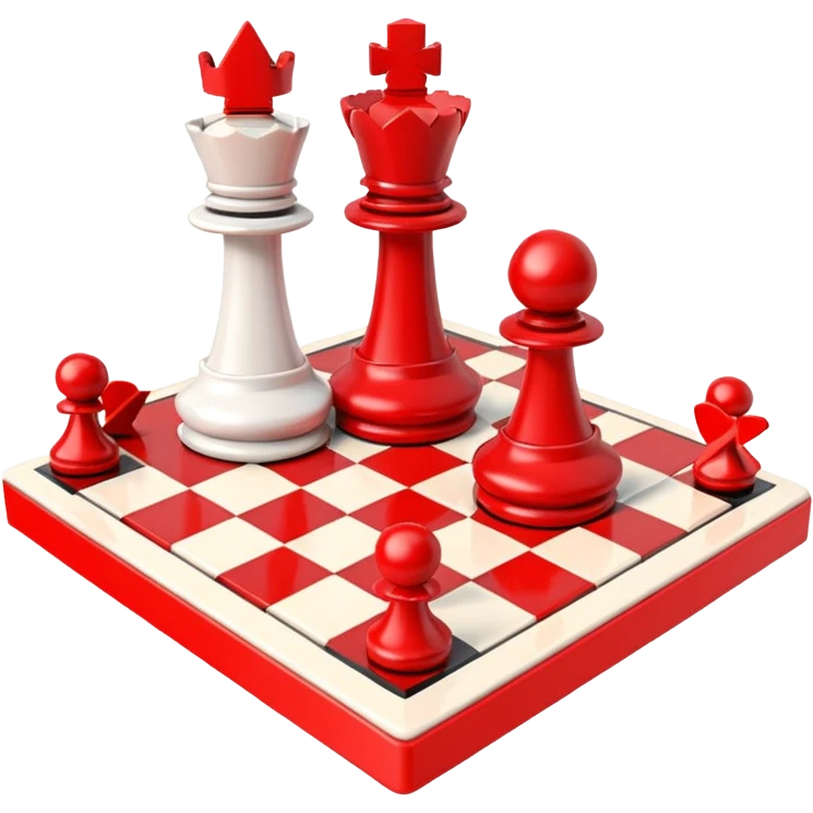3d chessboard with red arrow emoji