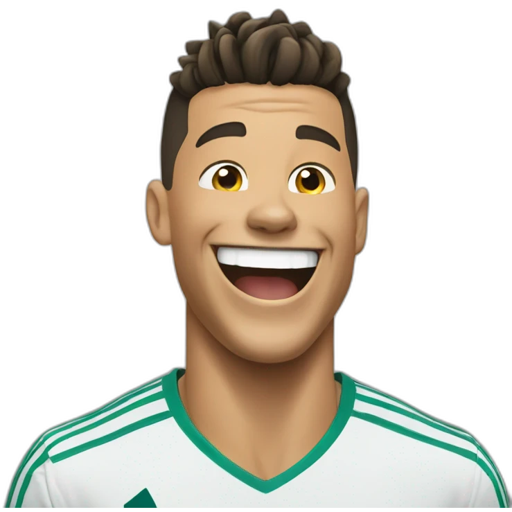 Ronaldo laughing emoji