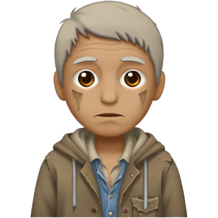 сгенерируй бедного человека emoji