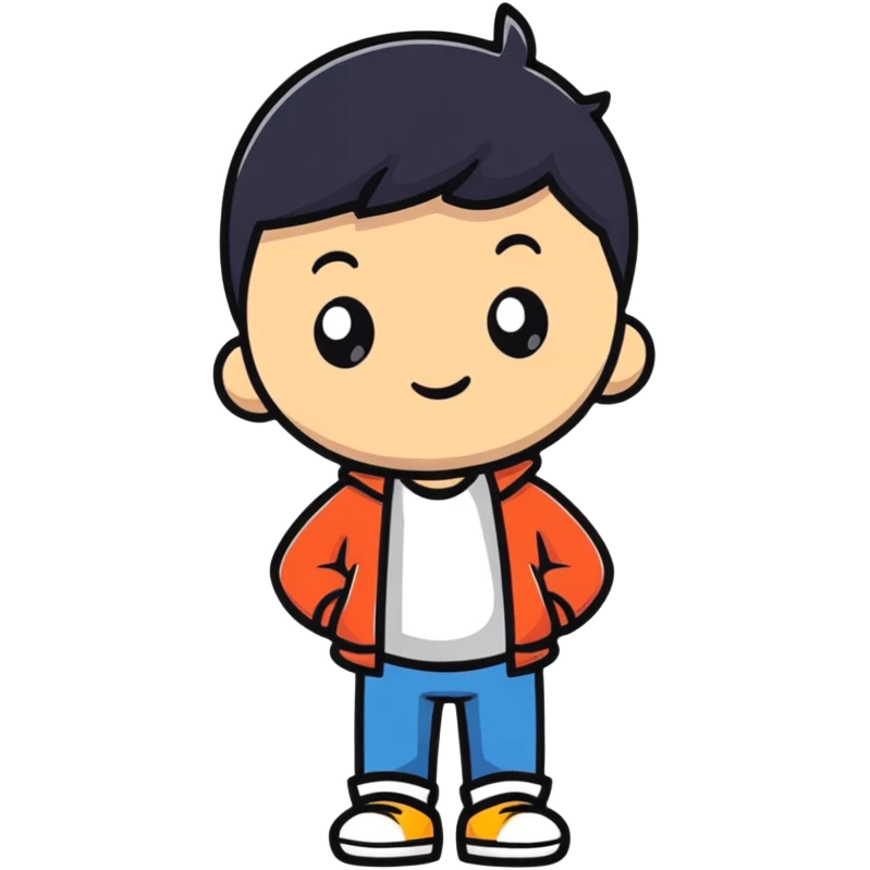 cool boy character for profile picture emoji