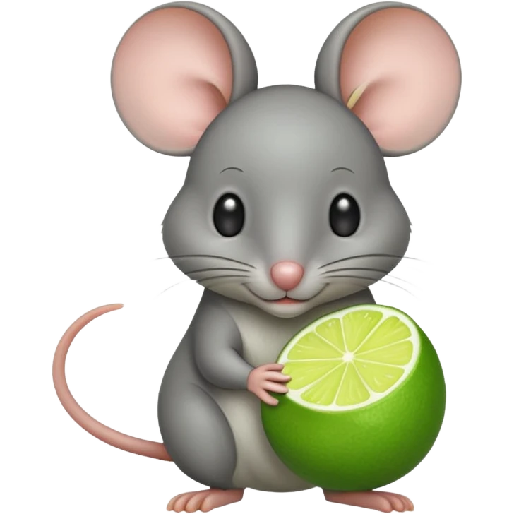 Mouse love lime emoji