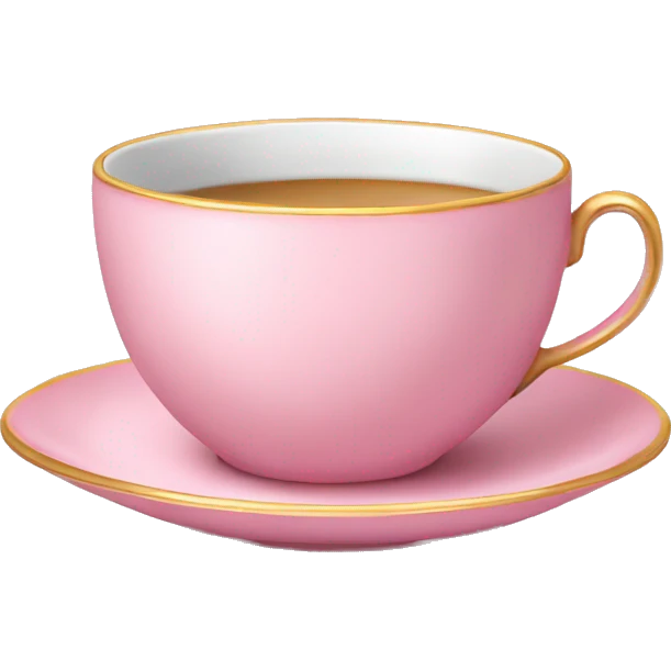 Fancy pastel pink teacup emoji