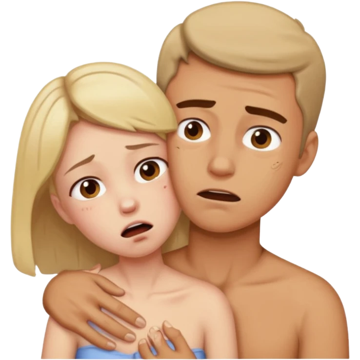 Girl being choked by a guy emoji
