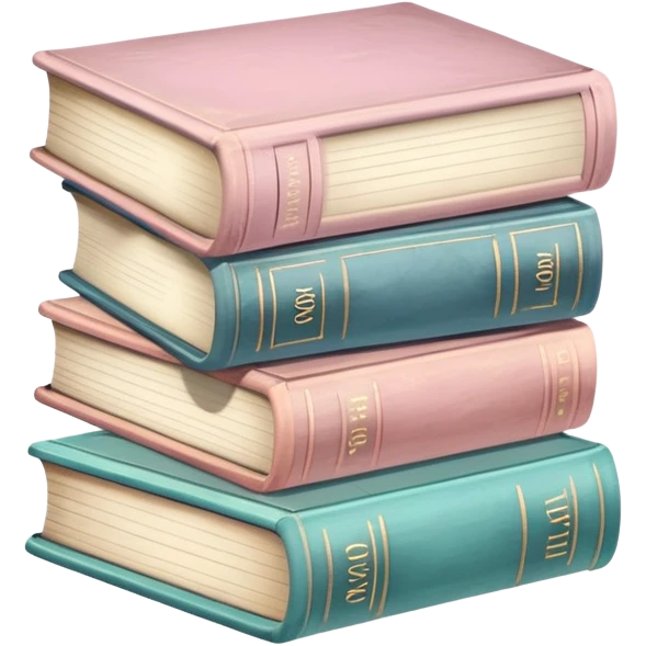 Pastel vintage books emoji