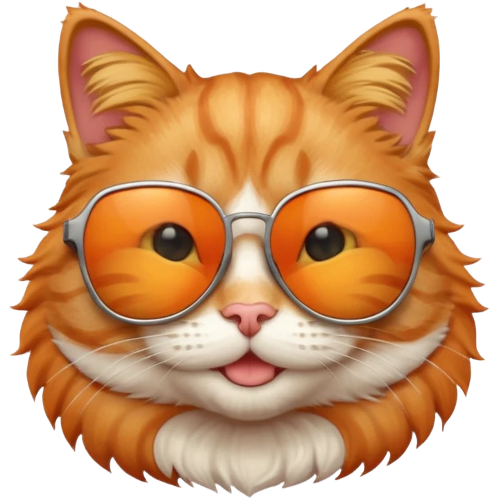 smiling cat with sunglasses emoji