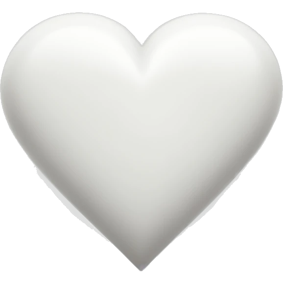 White heart  emoji