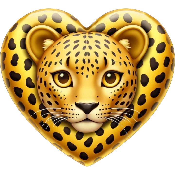 Light Leopard heart emoji