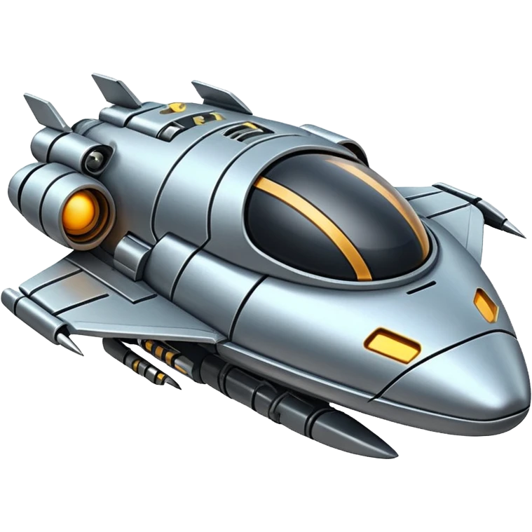 A spaceship in a distopian future. emoji