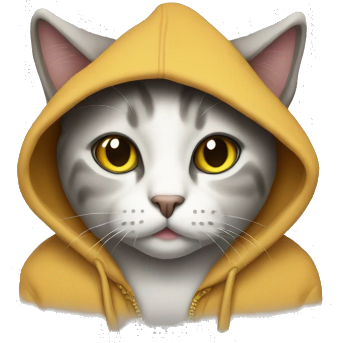 Cat with a hoodie emoji