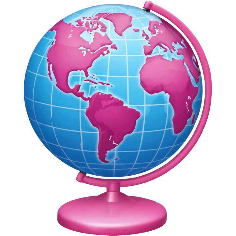 mix light pink dark pink and white girly globe with WWW in big letters under it.
It looks like an internet bar icon. emoji