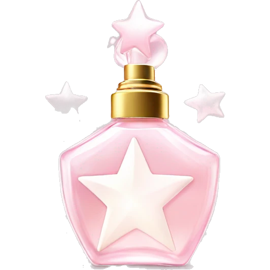 Light pink and white sparkly star dream perfume  emoji