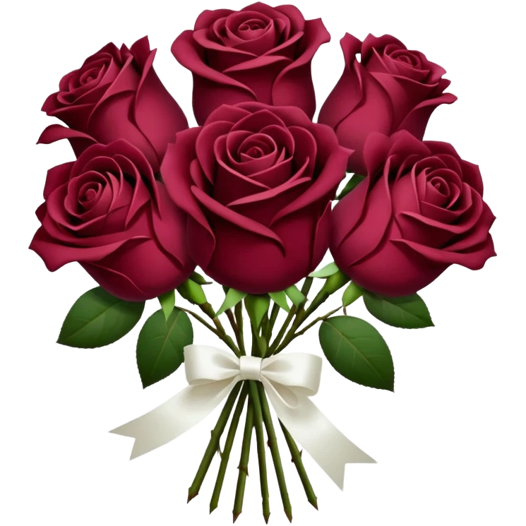 Maroon rose bouquet  emoji