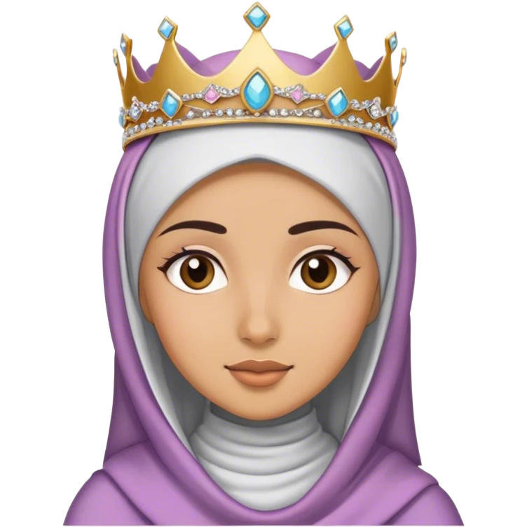 Hijab girl wearing a tiara  emoji