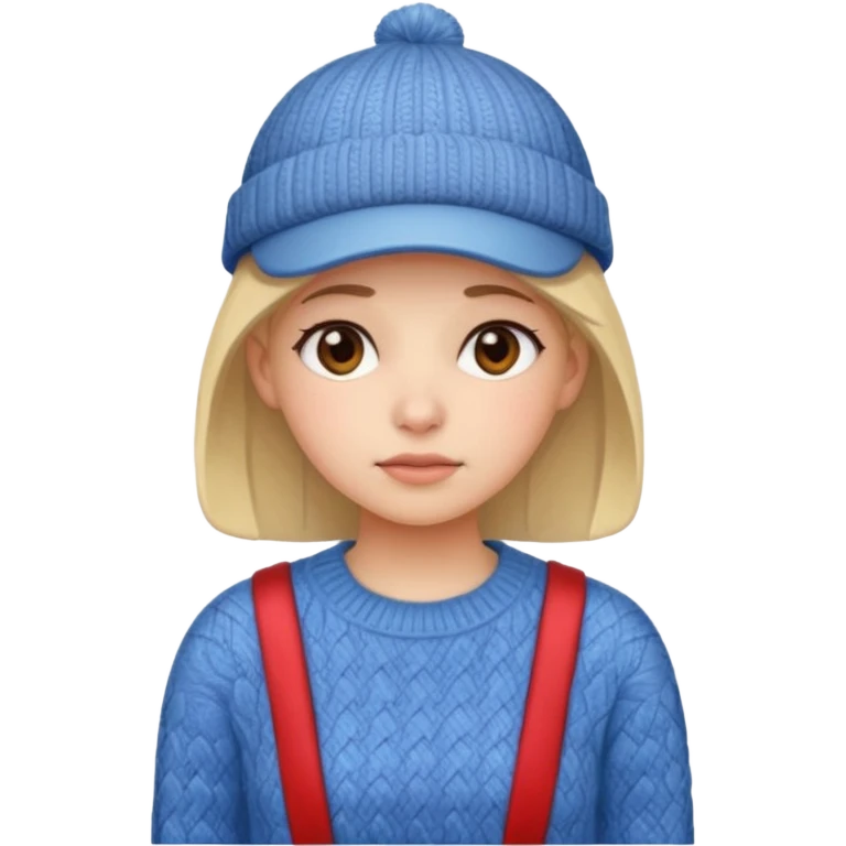 Female tech developer going back to work after christmas holidays, looking tired and wearing a cap emoji