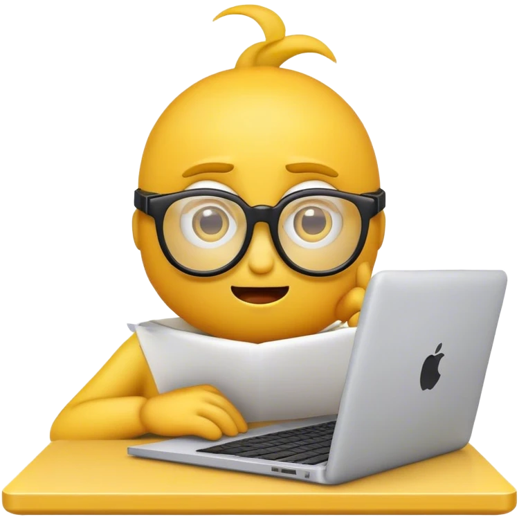 Crea un emoji estudiando programacion  emoji