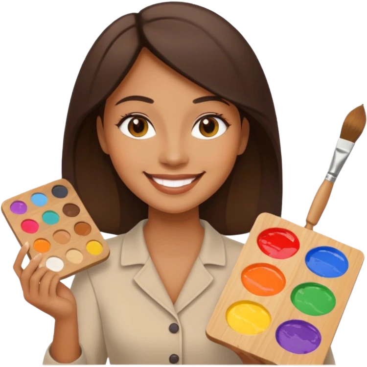 Woman with palette & brush emoji